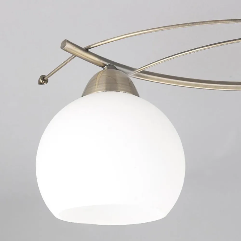 Lindby Loftlamper|Loftlamper > loftlampe Leanda, 80 cm, 4 lyskilder, metal, glas