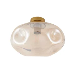 Gang|Loftlamper ^ Lindby loftlampe Lelia, ravfarvet, glas, Ø 35 cm
