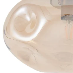 Gang|Loftlamper ^ Lindby loftlampe Lelia, ravfarvet, glas, Ø 35 cm