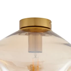 Gang|Loftlamper ^ Lindby loftlampe Lelia, ravfarvet, glas, Ø 35 cm