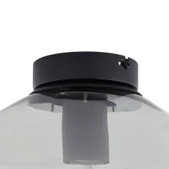 Gang|Loftlamper ^ Lindby loftlampe Lelia, røggrå, glas, Ø 35 cm
