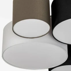 Lindby Loftlamper > loftlampe Lettie, grå/sort/hvid, 5 lyskilder, E27