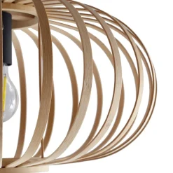 Gang|Loftlamper ^ Lindby Loftlampe Lielle, naturlig bambus, Ø 38 cm