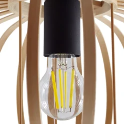 Gang|Loftlamper ^ Lindby Loftlampe Lielle, naturlig bambus, Ø 38 cm