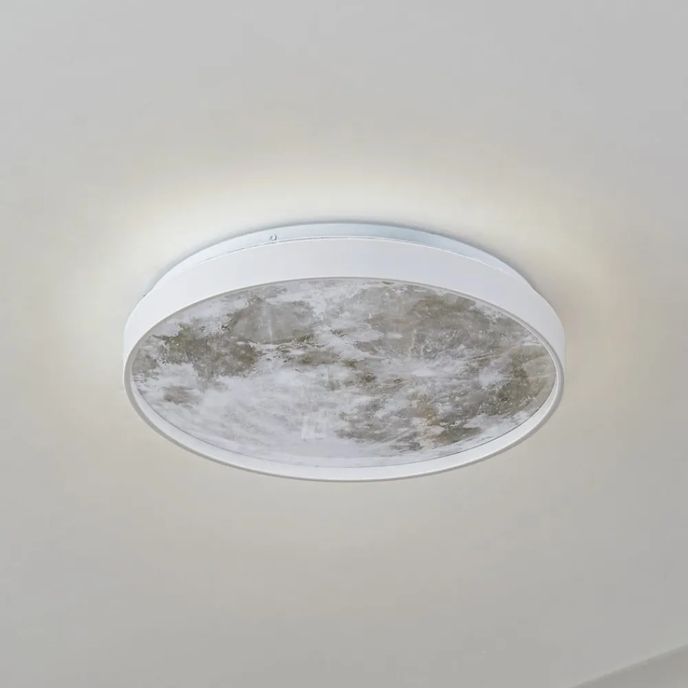 Loftlamper|Loftlamper ^ Lindby loftlampe Lune, plast, metal, 38 cm