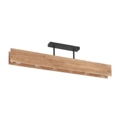 Lindby Loftlamper > loftlampe Malwin, GU10, 100 cm lang, 6 lyskilder, træ