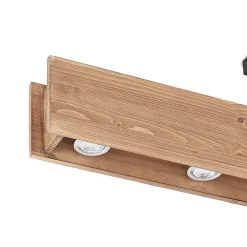 Lindby Loftlamper > loftlampe Malwin, GU10, 100 cm lang, 6 lyskilder, træ