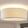 Lindby Loftlamper|Loftlamper > loftlampe Mariat, hvid, hør, Ø 45 cm, E27
