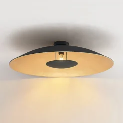 Lindby Loftlamper|Loftlamper > loftlampe Narisara, Ø 80 cm, E27, sort-guld