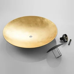 Lindby Loftlamper|Loftlamper > loftlampe Narisara, Ø 80 cm, E27, sort-guld