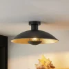 Lindby Gang|Loftlamper > loftlampe Narisara, Ø 40 cm, E27, sort-guld