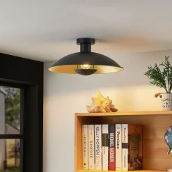 Lindby Gang|Loftlamper > loftlampe Narisara, Ø 40 cm, E27, sort-guld