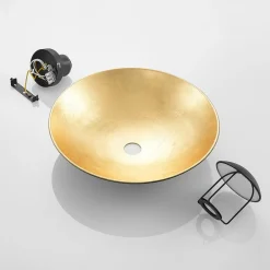 Lindby Gang|Loftlamper > loftlampe Narisara, Ø 40 cm, E27, sort-guld