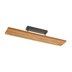 Lindby Loftlamper|Loftlamper > loftlampe Nesaja, sort, træ, 98 cm, dæmpbar