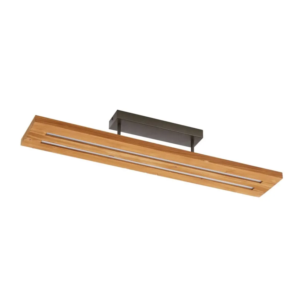 Lindby Loftlamper|Loftlamper > loftlampe Nesaja, sort, træ, 98 cm, dæmpbar