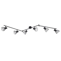 Lindby Gang|Loftlamper > loftlampe Piena, sort, 6 lyskilder, metal, 150 cm