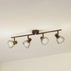 Gang|Loftlamper ^ Lindby loftlampe Piena, sort, 4 lyskilder, metal, 70 cm