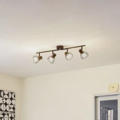 Gang|Loftlamper ^ Lindby loftlampe Piena, sort, 4 lyskilder, metal, 70 cm