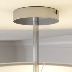 Lindby Gang|Loftlamper > loftlampe Pikka, hvid, tekstil, Ø 50 cm, E27