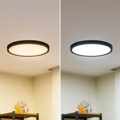 Lindby Gang|Pendellamper > loftlampe Pravin, Ø 40 cm, CCT, sort