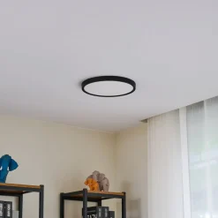 Lindby Gang|Loftlamper > loftlampe Pravin, Ø 30 cm, dæmpbar, sort