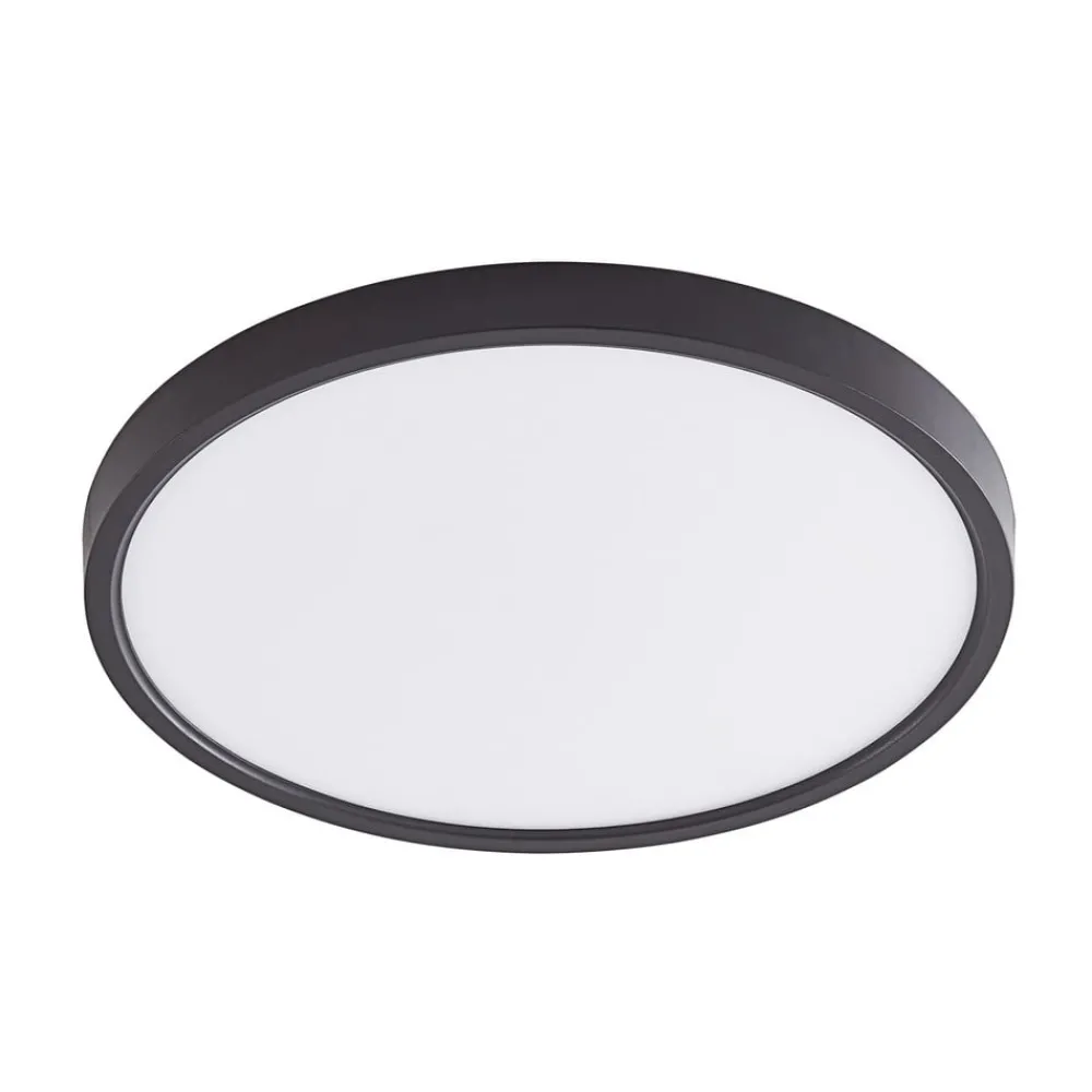 Lindby Gang|Loftlamper > loftlampe Pravin, Ø 30 cm, dæmpbar, sort