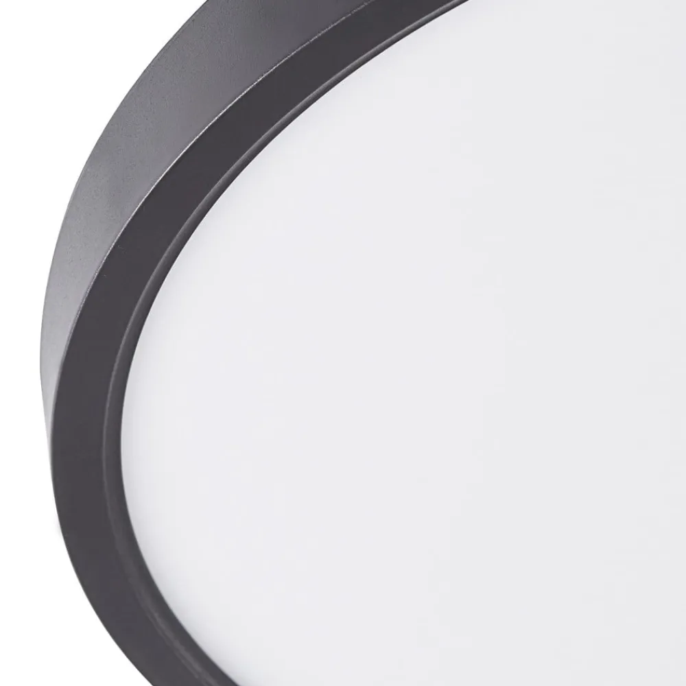 Lindby Gang|Loftlamper > loftlampe Pravin, Ø 30 cm, dæmpbar, sort