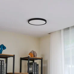 Lindby Gang|Loftlamper > loftlampe Pravin, Ø 30 cm, 3.000 K, sort