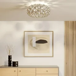 Lindby Loftlamper|Loftlamper > loftlampe Reza, Ø 48 cm, kromfarvet, E14