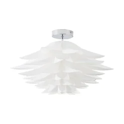 Loftlamper|Pendellamper ^ Lindby loftlampe Rimon, hvid, plast, Ø 50 cm, E27
