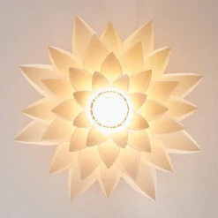 Loftlamper|Pendellamper ^ Lindby loftlampe Rimon, hvid, plast, Ø 50 cm, E27