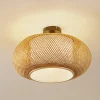 Lindby Pendellamper|Loftlamper > loftlampe Romaine, bambus, natur/hvid, Ø 50 cm
