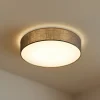 Gang|Loftlamper ^ Lindby loftlampe Sebatin, Ø 50 cm, grå, stof, E27