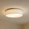 Lindby Gang|Loftlamper > loftlampe Sebatin, Ø 50 cm, hvid, stof, E27