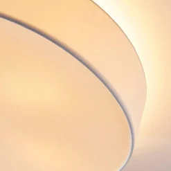Lindby Gang|Loftlamper > loftlampe Sebatin, Ø 50 cm, hvid, stof, E27