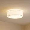 Lindby Gang|Loftlamper > loftlampe Sebatin, Ø 40 cm, hvid, stof, E27