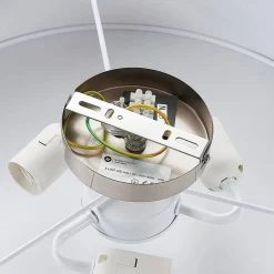 Lindby Gang|Loftlamper > loftlampe Sebatin, Ø 50 cm, lysebrun, stof, E27