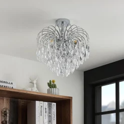 Loftlamper|Loftlamper ^ Lindby loftlampe Silino, grå, metal, Ø 40cm, E14