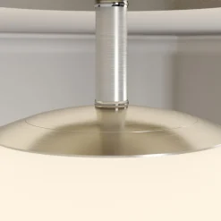 Lindby Loftlamper|Loftlamper > loftlampe Sonika, Ø 40 cm, nikkelfarvet, glas, E27