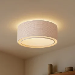 Lindby Loftlamper|Pendellamper > Loftlampe Soula, Ø 60 cm, beige, plast, E27