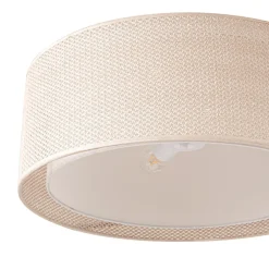 Lindby Loftlamper|Pendellamper > Loftlampe Soula, Ø 60 cm, beige, plast, E27