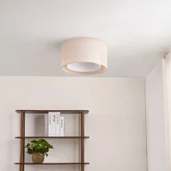 Lindby Loftlamper|Loftlamper > loftlampe Soula, Ø 40 cm, beige, plast, E27