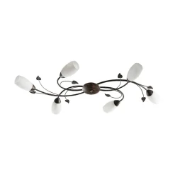 Lindby Loftlamper|Loftlamper > loftlampe Stefania, 6 lyskilder, sort/guld, 68 cm