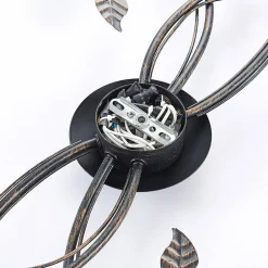 Lindby Loftlamper|Loftlamper > loftlampe Stefania, 6 lyskilder, sort/guld, 68 cm