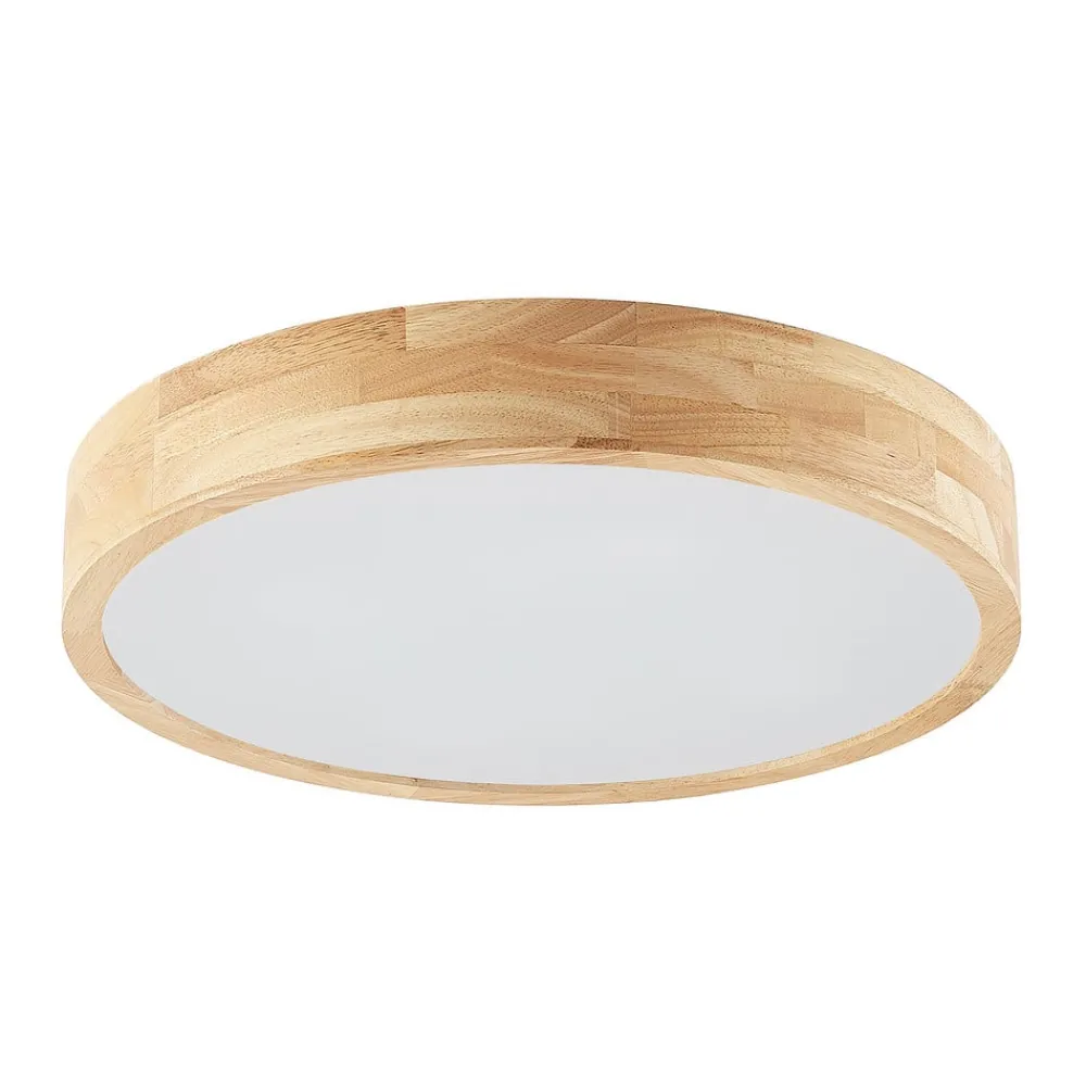 Lindby Gang|Loftlamper > loftlampe Tanju, Ø 50 cm, 4 lyskilder, egetræ, E27