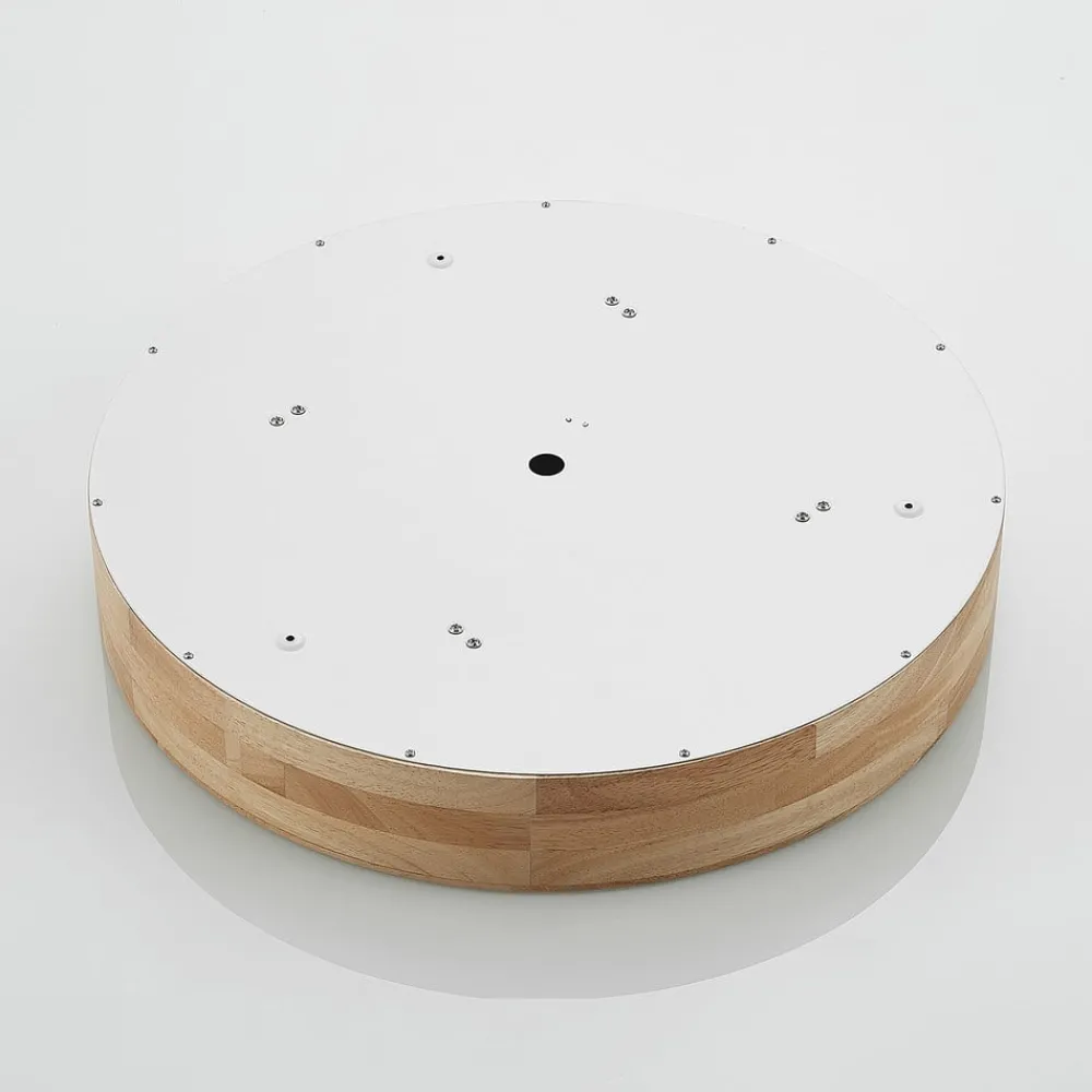 Lindby Gang|Loftlamper > loftlampe Tanju, Ø 50 cm, 4 lyskilder, egetræ, E27