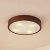 Lindby Gang|Loftlamper > loftlampe Tanju, Ø 50 cm, valnøddetræ, 4 lyskilder, E27