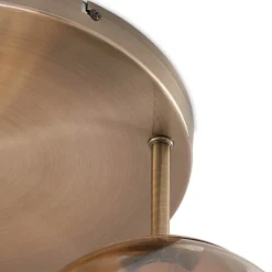 Lindby Loftlamper > loftlampe Teeja, amber, 3 lyskilder, Ø47cm, glas, E27