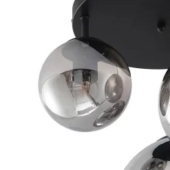 Lindby Gang|Loftlamper > loftlampe Teeja, smoke, 3 lyskilder, Ø47cm, glas, E27