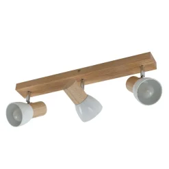 Lindby Gang|Loftlamper > loftlampe Thorin, 47 cm, 3 lyskilder, hvid, træ, E14